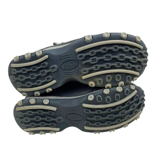 LL Bean Kids Gray Black Waterproof Hook Loop Mid Calf Winter Boots Size 3 289143 - Picture 6 of 7